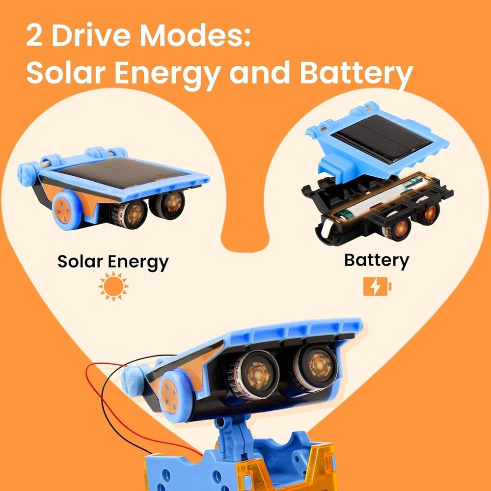 Solar Building Robot Kit STEM Gift for Boys Aged 8-13, DIY Science Blue - Picture 6 of 6